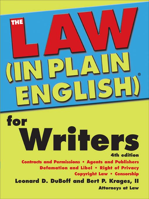 Title details for The Law (in Plain English)® for Writers by Leonard DuBoff - Available